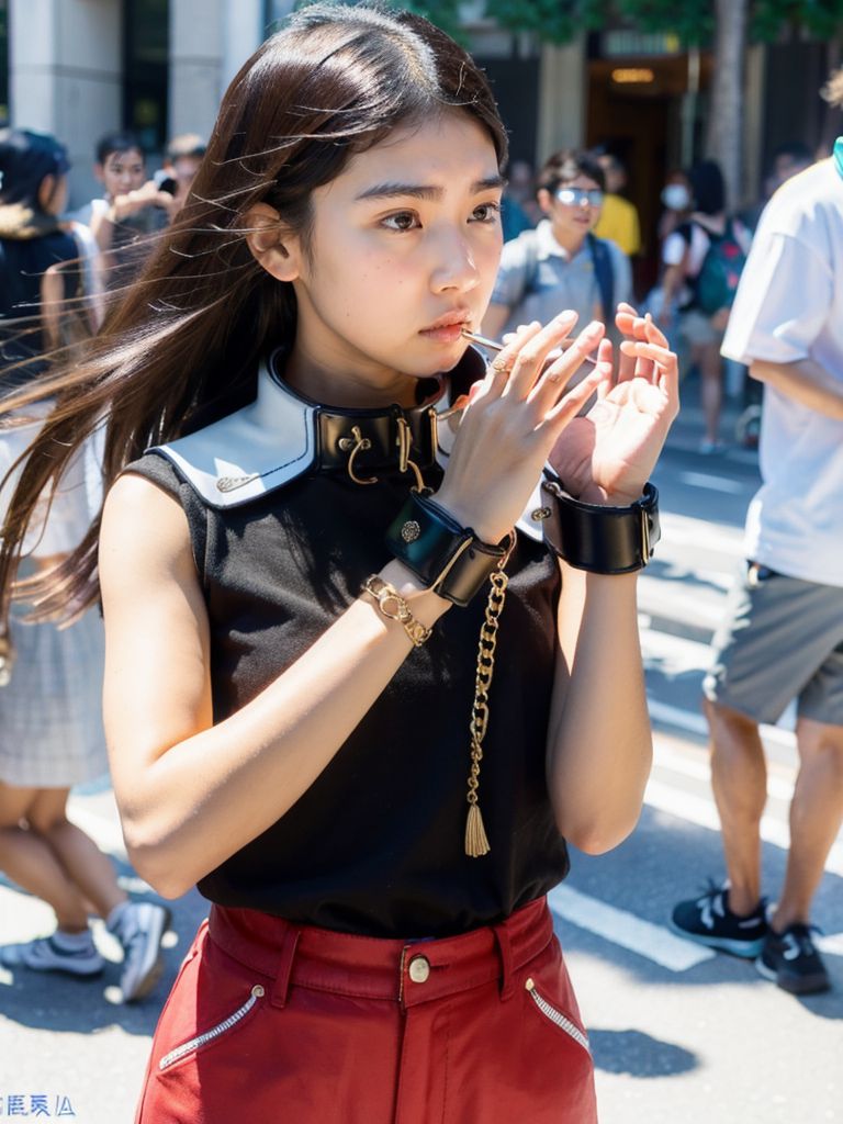 手錠される女性　京都府　長岡京市　2026年06月14日　手錠女子画像