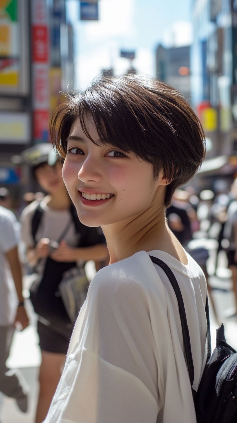 ボーイッシュ女子　新潟県　新発田市　2025年02月10日　ショートカット女子画像