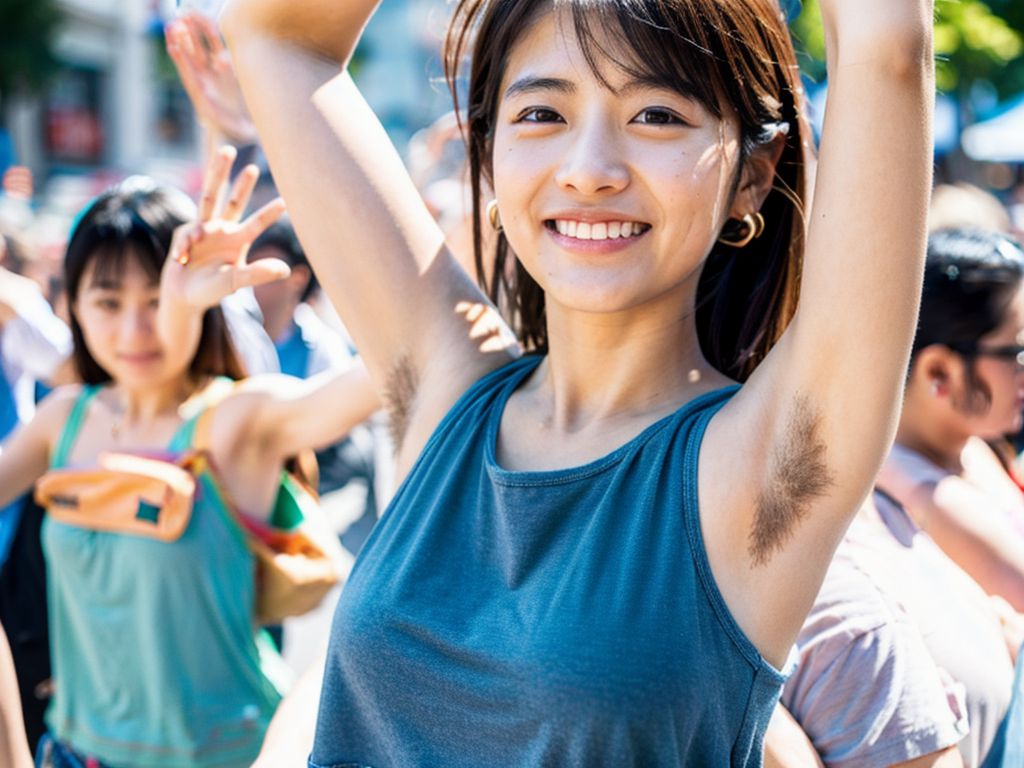 美女わき毛画像　青森県　五所川原市　2024年04月24日　美女のわき毛　ハプニング　画像