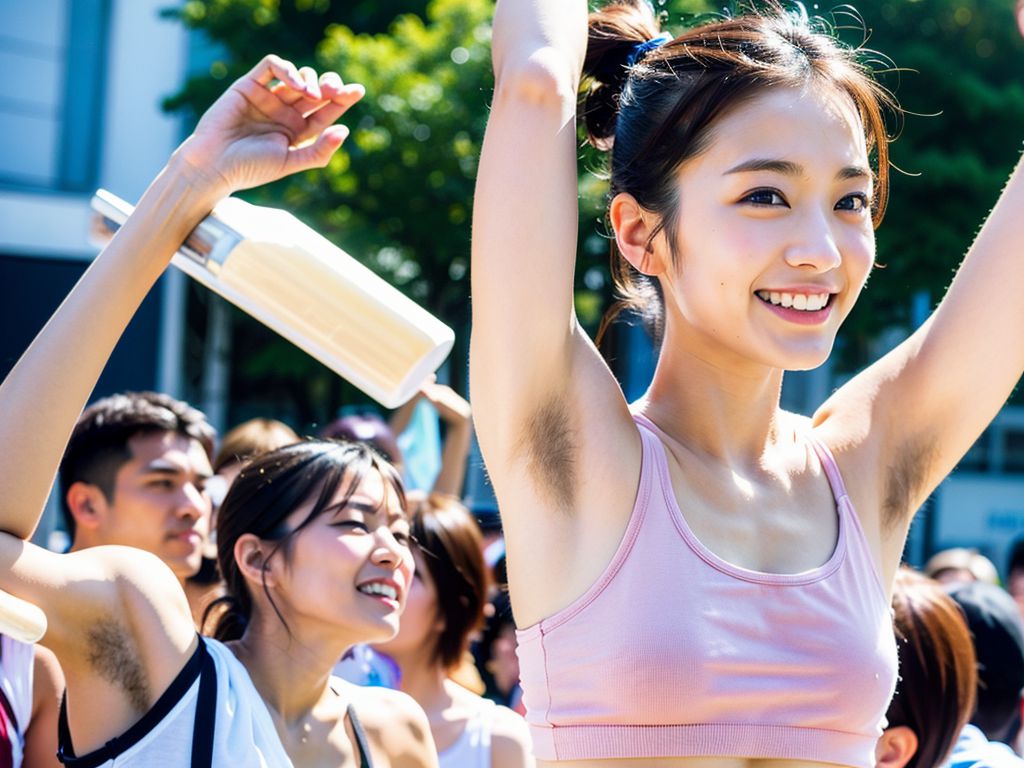 美女わき毛画像 千葉県 浦安市 2024年05月14日 美女のわき毛 ストリーキング 画像
