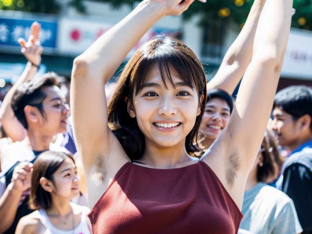 美女わき毛画像 青森県 五所川原市 2024年09月02日 美女のわき毛 ストリーキング 画像