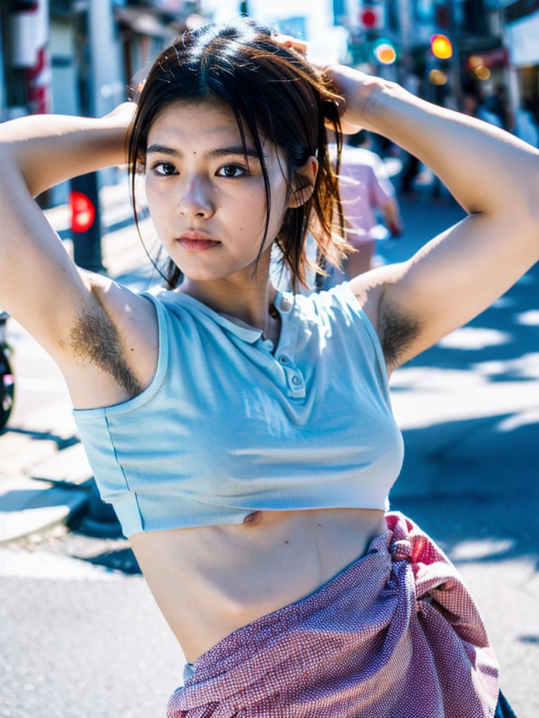 美女わき毛画像　埼玉県　坂戸市　2024年10月19日　美女のわき毛　露出命令　画像