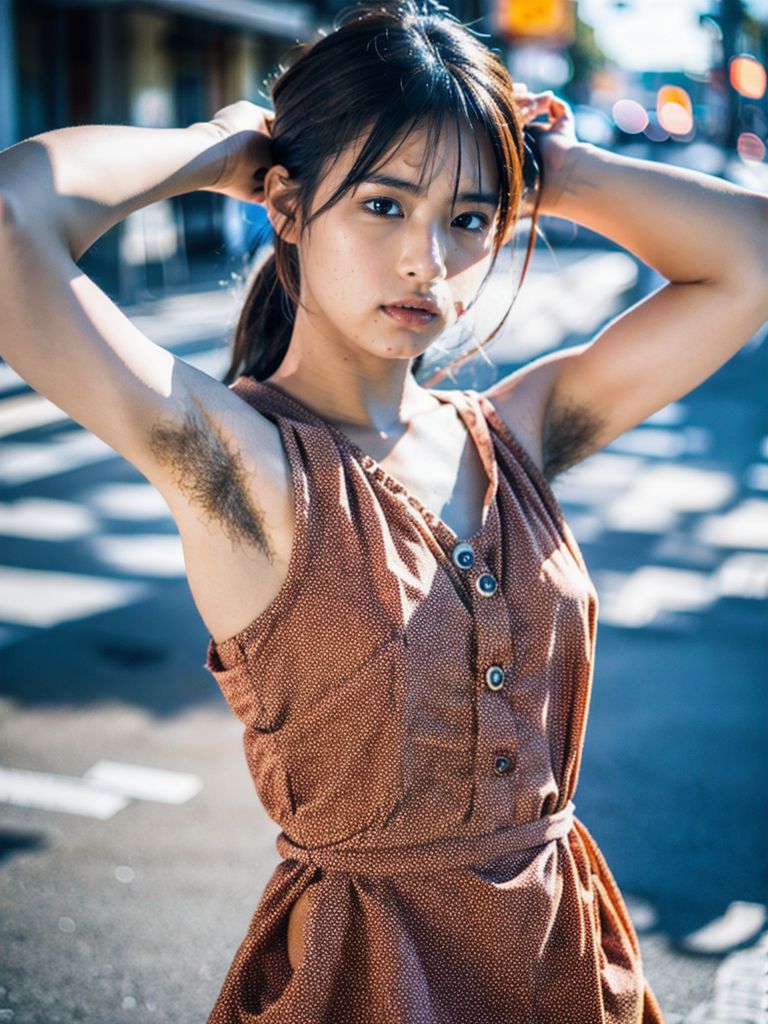美女わき毛画像　北海道　釧路市　2024年11月30日　美女のわき毛　露出調教　画像