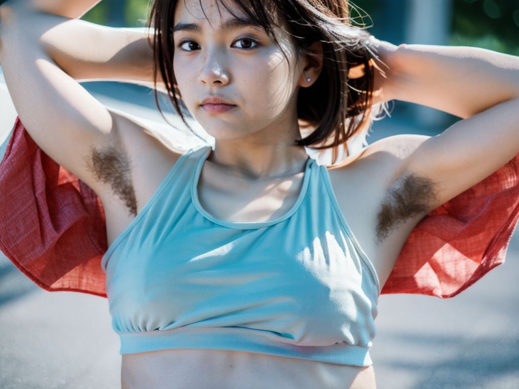 美女わき毛画像　秋田県　大館市　2024年12月12日　美女のわき毛　ゲリラ露出　画像