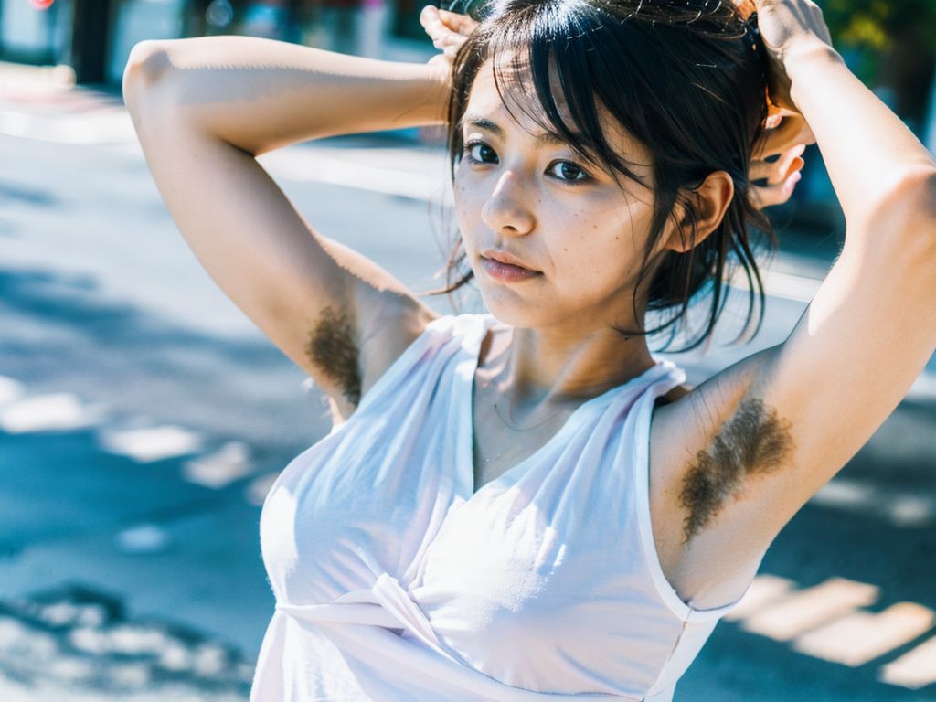 美女わき毛画像　東京都　渋谷区　2025年12月31日　美女のわき毛　露出調教　画像