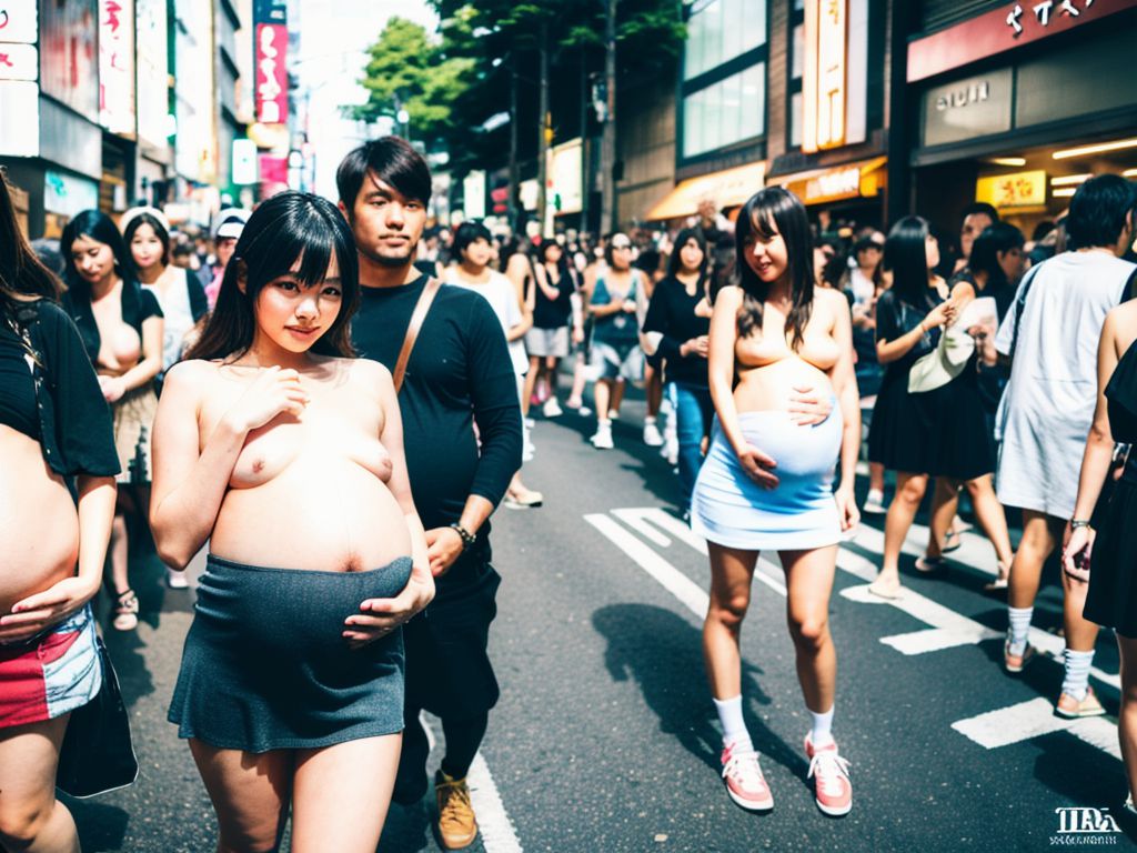 ヤンママ妊婦露出画像　山梨県　甲斐市　2024年06月16日　ヤンママ妊婦　ゲリラ露出　画像